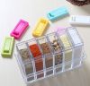 Органайзер для хранения специй Supretto Seasoning Piece Set six на 6 ячеек на подставке, набор спецовниц для хранения приправ и специй