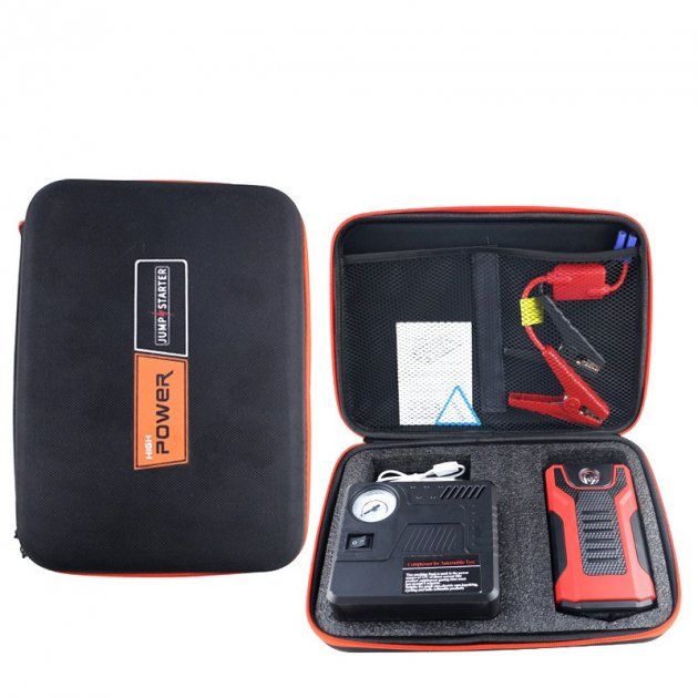 Пусковое зарядное устройство для автомобиля Jump Starter M8 с компрессором (16800мАч)