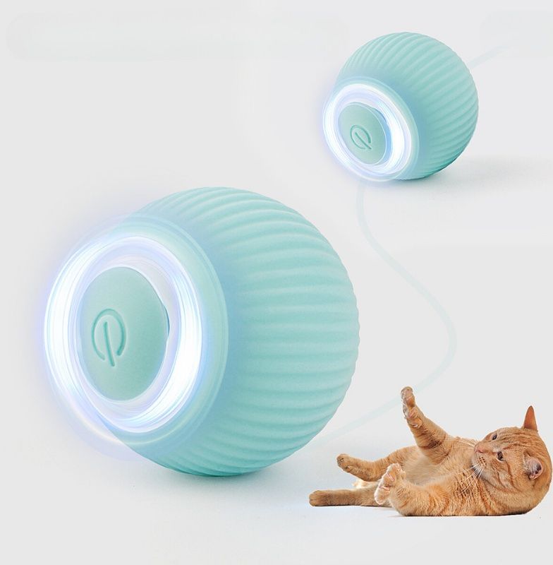 Интерактивная Игрушка для кошки USB smart мяч-шарик PetGravity, умный крутящийся мячик с Led – подсветкой, шарик убегающий с хаотичным движением, развлекательная игрушка для пушистиков