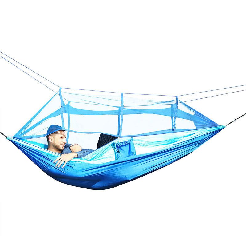 Подвесной гамак с москитной сеткой Hammock Net, двухместный гамак в чехле