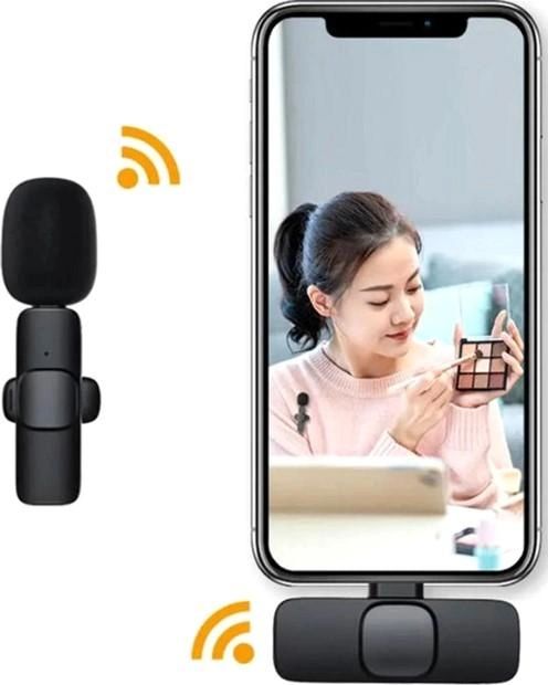 Петличный беспроводной микрофон К8 для смартфона PowerMe Wireless Mic iOS с Type-C, Микрофон петличка на одежду с шумоподавлением