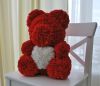 Мишка из 3D роз 40 см Тедди Красный, Медведь из роз