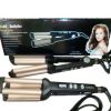 Тройная профессиональная плойка для волос GBR Babyliss