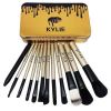 Профессиональный набор кистей для макияжа Kylie Jenner Make-up brush Gold set 12 шт