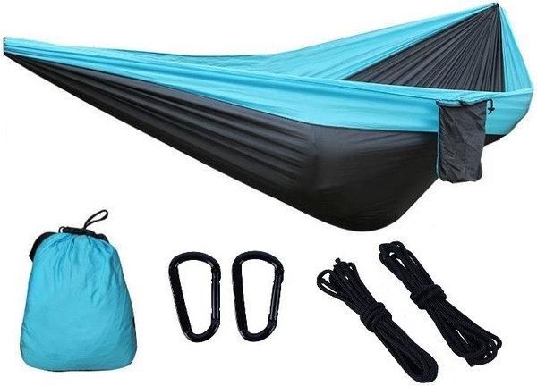 Подвесной гамак из нейлона Travel hammock 270х140 см, двухместный гамак в чехле