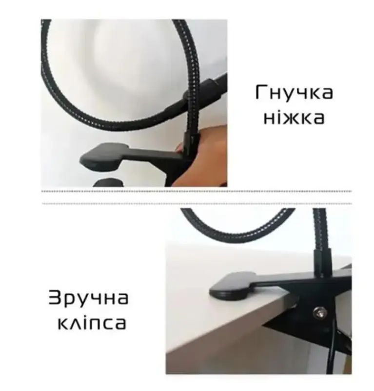 Портативная Фитолампа на прищепке для растений и рассады полный спектр на подставке 2 лампы LED LAMP MA MARK AND 2 в 1, на управлении со сменой цвета и таймером,три режима,гибкий корпус