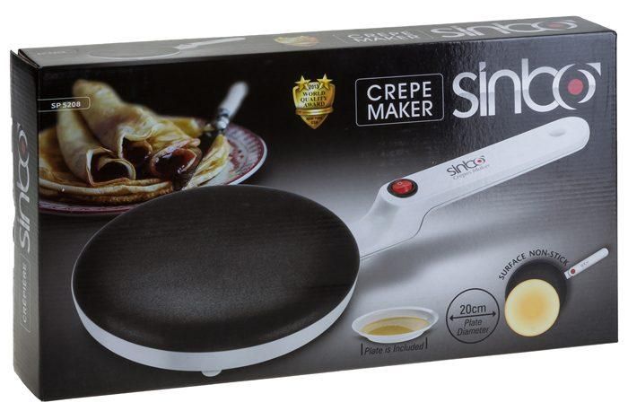 Млинець електричний Sinbo SP 5208 650 Вт 20 см, Сковорода для приготування млинців