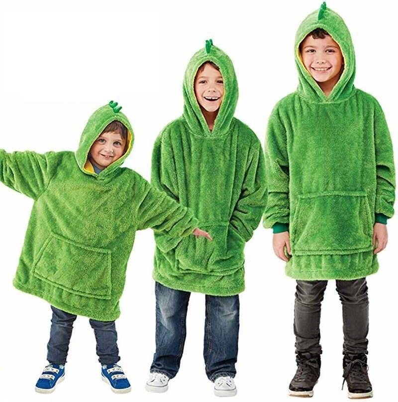 Дитячий плед с капюшоном и рукавами толстовка Huggle Pets Hoodie