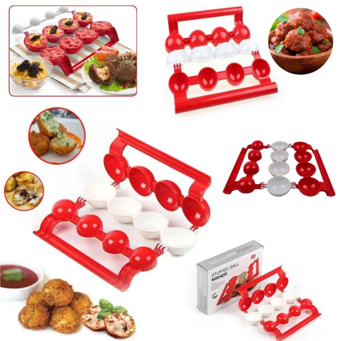 Удобная практичная Форма Для Котлет С Начинкой Stuffed Ball Maker, для быстрого и легкого изготовления мясных фаршированных шариков, для приготовления фрикаделек с начинкой, для формирования тефтелей