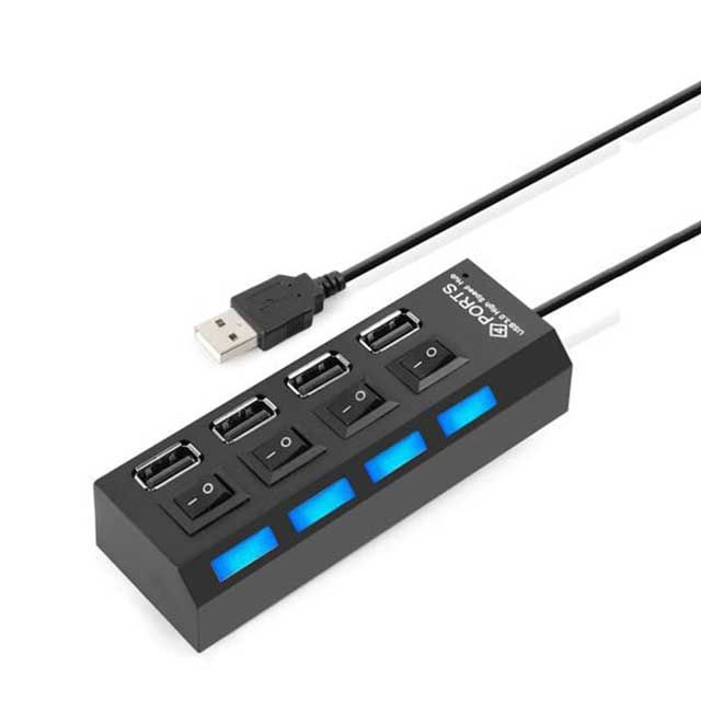 USB Хаб на 4 порта с выключателями, Разветвитель на 4 порта, USB Hub