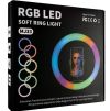 Кольцевая светодиодная лампа MJ33 RGB LED 33 см с держателем под мобильный телефон, смартфон, поворотная на 360 градусов USB