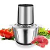 Компактный Универсальный Кухонный измельчитель для мяса, овощей, орехов  в комплекте с металлической чашей 2 литра, бытовой блендер для смешивания продуктов, портативній миксер для коктейлей и смузи