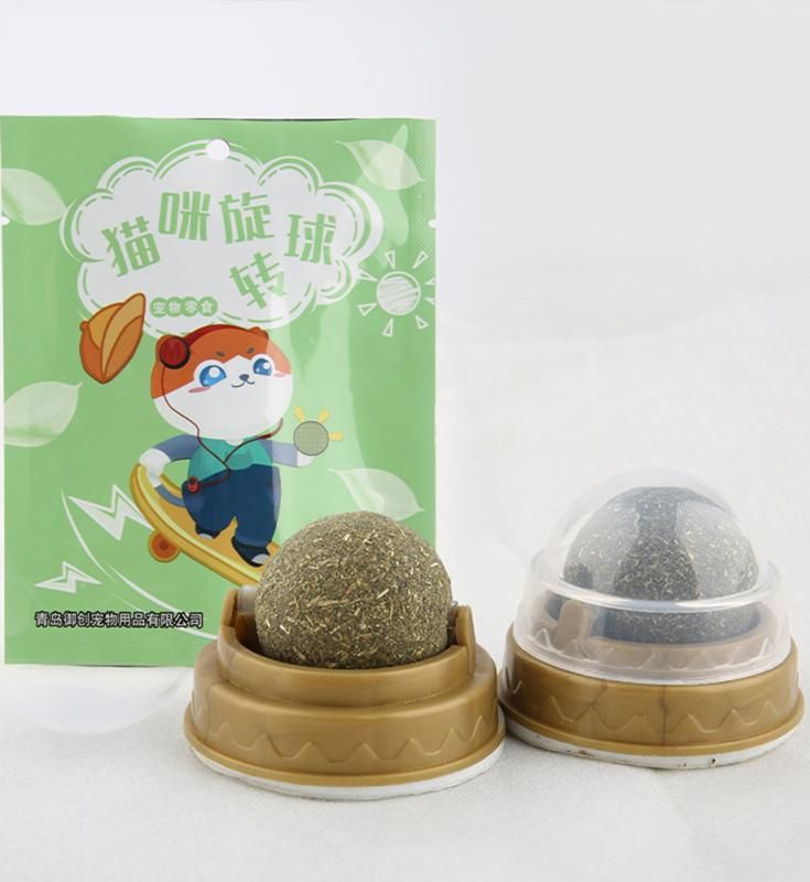 Кошачий мятный шарик игрушка, мятный леденец, конфета для кошек, Лизун для кота на липучке, кошачий мятный-шарик