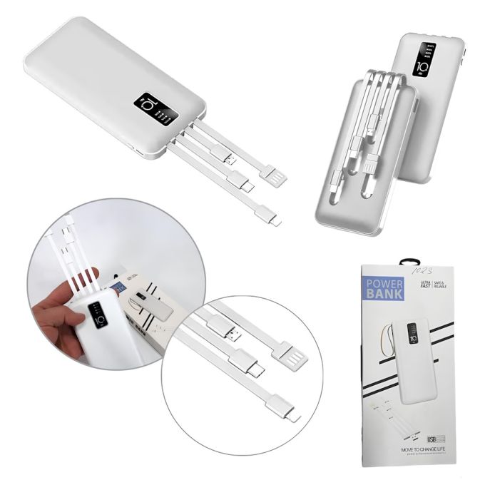 Power Bank 10000 мАч Ultra Fast 1023, Ультра быстрый Повербанк на 10000 мАч с быстрой зарядкой USB, Micro USB, Type-C, Lightning