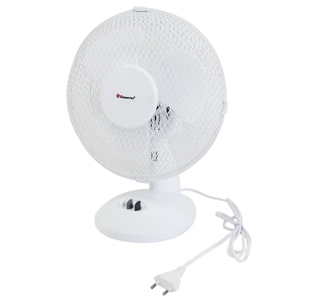 Вентилятор портативный настольный DOMOTEC MS-1624 White, бесшумный компактный электровентилятор бытовой на стол, регулируемый угол наклона, автоповорот