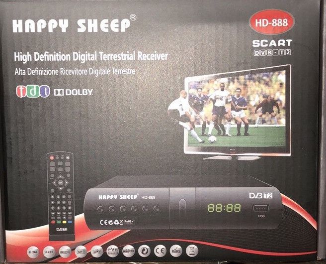Цифровой телевизионный ресивер T-2 Happy Sheep HD-888