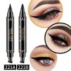 Двухстороняя подводка штамп для глаз snail girl eyeliner черная