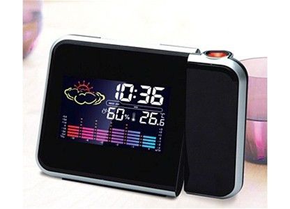Часы метеостанция с проектором времени жидкокристаллические TABLE CLOCK. Проектор часы 8190