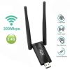 USB Wi-Fi репитер, USB-транслятор усилитель WiFi сигнала на 2 антенны, двухантенный беспроводной расширитель диапазона Wi-Fi сигнала, совместим практически со всеми роутерами, для многокомнатного дома или офиса