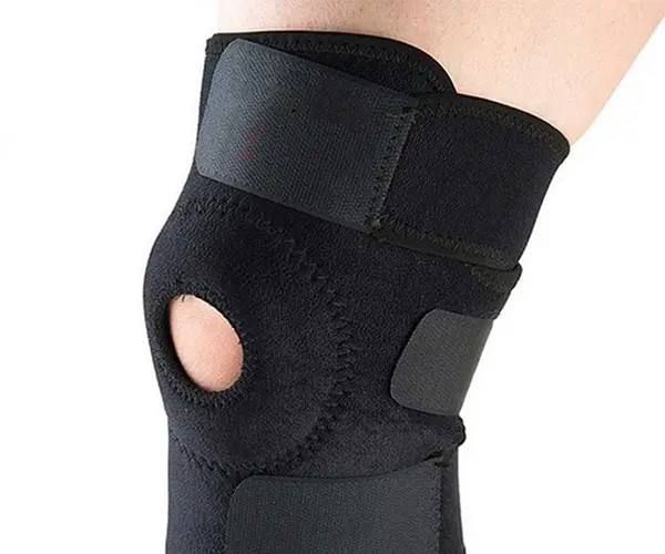 Защитный наколенник, фиксатор колена Knee Support With Stays | стабилизатор для коленной чашечки Knee support, Суппорт колена неопреновый со спиральными вставками, на липучке, специальная экипировка для мощной защиты слабого или больного колена