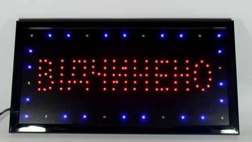 Светодиодная LED вывеска Відчинено, 55x35 см