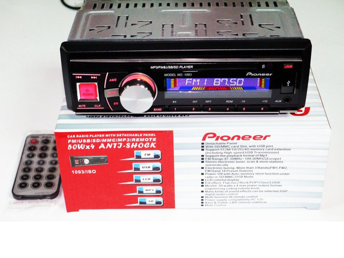 Автомагнитола 1093 usb mp3, акустика в машину