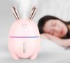 Увлажнитель воздуха и ночник 2в1 Humidifiers Rabbit кролик зайчик Заяц, портативный универсальный стильный милый ультразвуковой Диффузор освежитель с подсветкой, бесшумный распылитель для ароматерапии, аромолампа