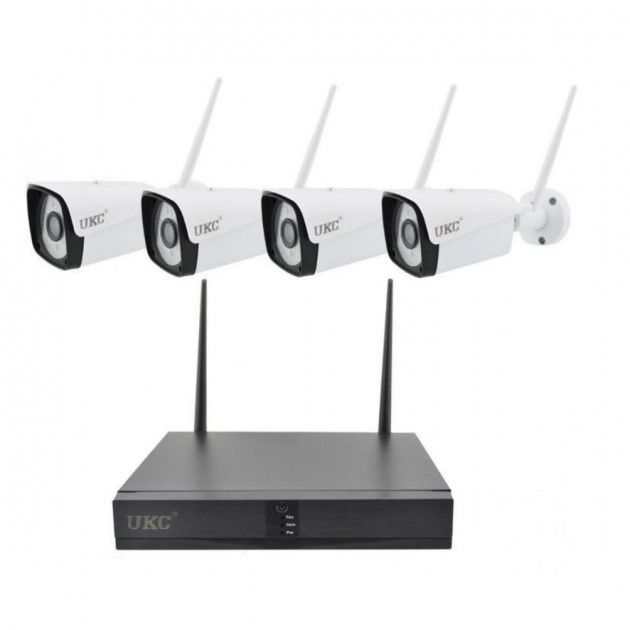Комплект системы видеонаблюдения беспроводной DVR KIT CAD 8004 / 6673 WiFi 4ch набор на 4 камеры