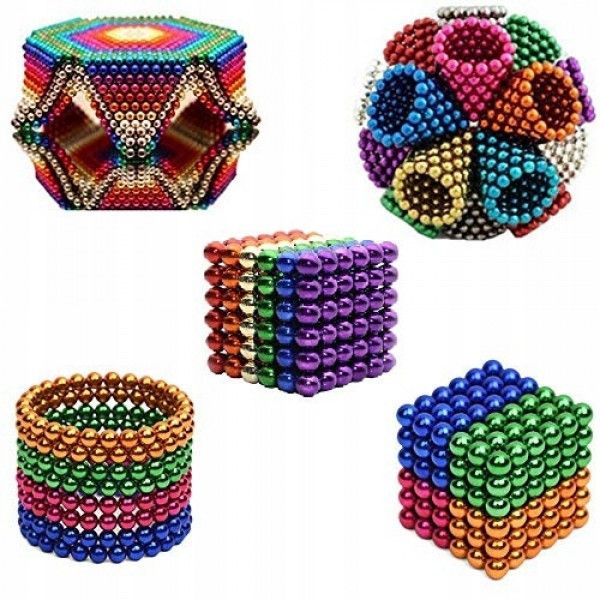 Цветной Нео Куб магнитный конструктор-головоломка Neocube 216 шариков, разноцветный 5мм