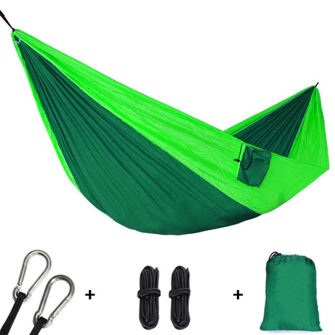 Подвесной гамак из нейлона Travel hammock 270х140 см, двухместный гамак в чехле