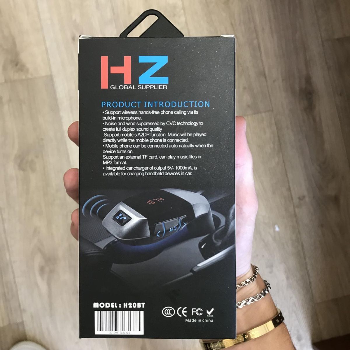 FM Модулятор для Автомобиля HZ H20BT, трансмиттер для авто, автомобильный плеер черный