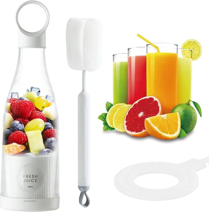 Блендер бутылка MINI JUICER XL 450 мл, дорожный ручной блендер для смузи и коктейлей