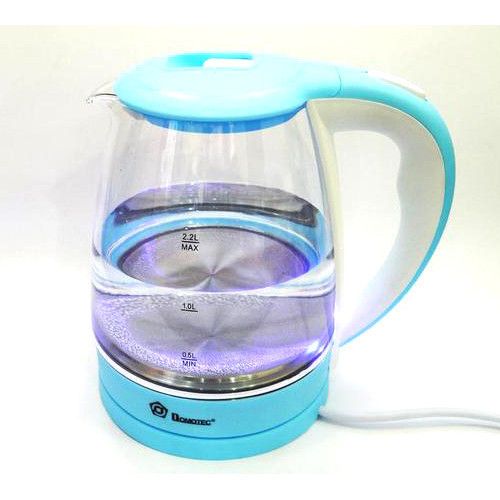 Электрочайник Domotec MS 8214 White + Sky blue стекло
