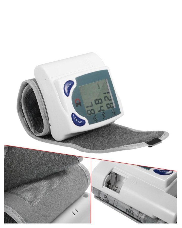 Измеритель Цифровой автоматический тонометр Blood Pressure Monitor для измерения артериального давления и пульса, Автоматический наручный тонометр на запястье, Высокоточный портативный прибор с памятью