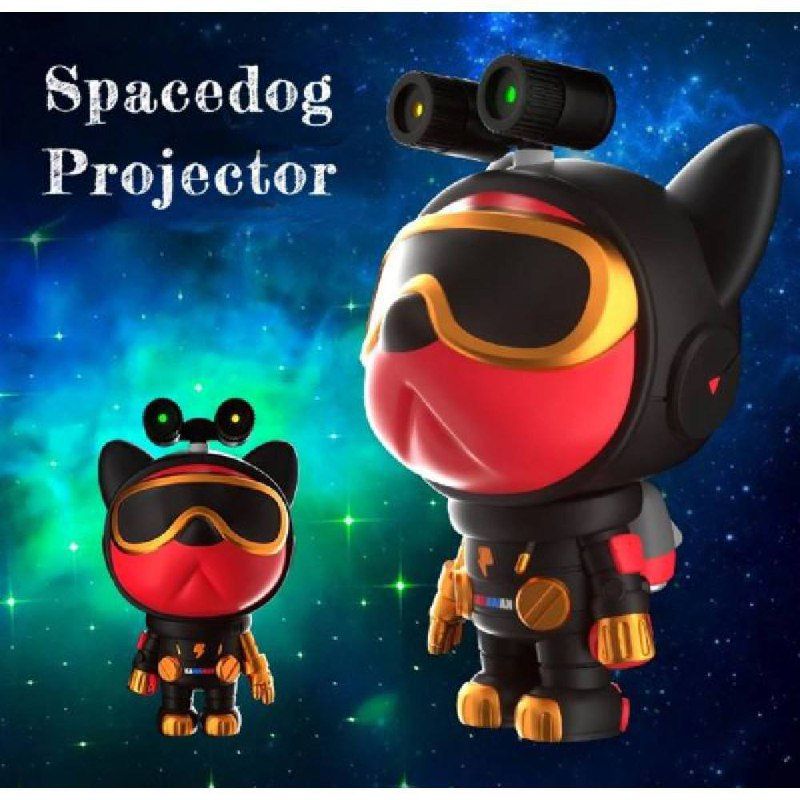 Чудо Проектор звездного неба в виде космической собаки Spase Dog Galaxy Star Lightr, светильник ночной проектор Галактик и Космоса, космический пес - Астронавт, с пультом дистанционного управления и таймером