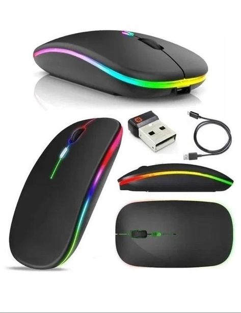 Беспроводная мышка BauTech Со тонкая с разноцветной RGB подсветкой Bluetooth
