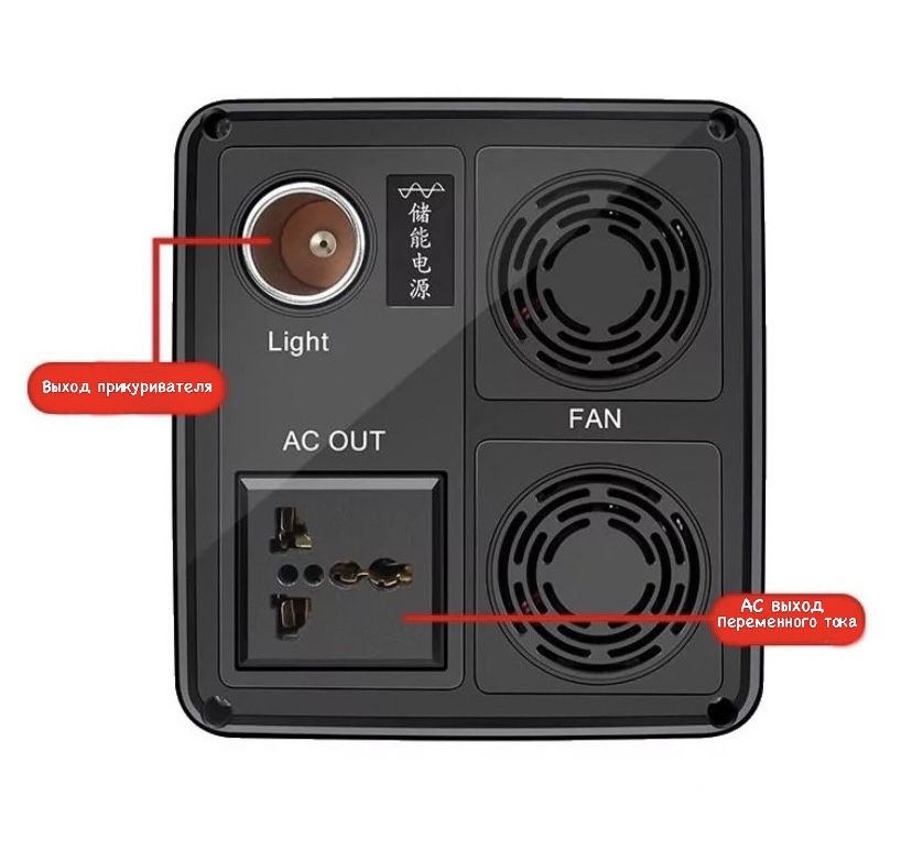 Портативная зарядная станция Yachu 12V 35Ah 600W, повербанк с розеткой,  домашняя электростанция