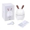 Увлажнитель воздуха и ночник 2в1 Humidifiers Rabbit кролик зайчик Заяц, портативный универсальный стильный милый ультразвуковой Диффузор освежитель с подсветкой, бесшумный распылитель для ароматерапии, аромолампа