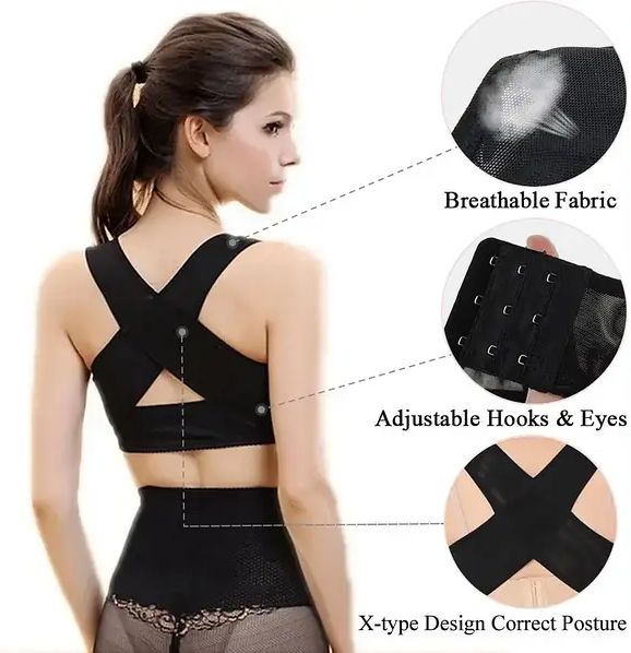 Короткий эластичный бюсгалтер Спортивный ChestSupport Waist And Long Back NO SBK 66 с коротким низом, бесшовный топ пуш-ап для фитнеса, для корекции груди,поддерживающий бюстгальтер-борцовка,лиф с застежкой спереди