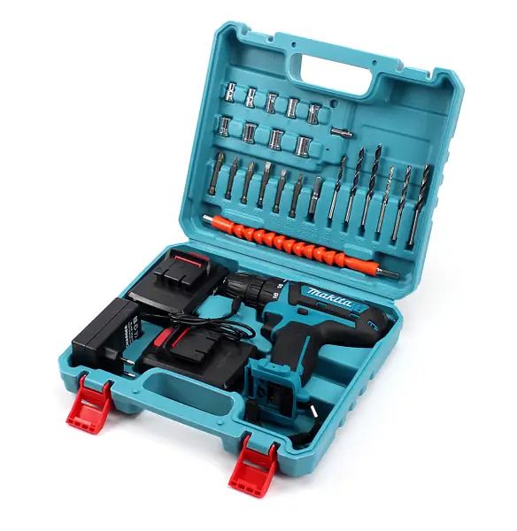 Аккумуляторный шуруповерт Makita 550 DWE 24V 5AH с набором инструментов, дрель-шуруповерт макита