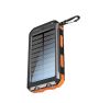 Портативное зарядное устройство Solar Power Bank с солнечной панелью 20000 мАч, противоударный, водонепроницаемый повербанк с фонарем, компас, карабин