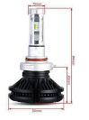 Комплект светодиодные LED лампы X3-H7 для автомобиля HeadLight 50Вт с активным охлаждением 8000K/6000Lm, автомобильные лед лампы