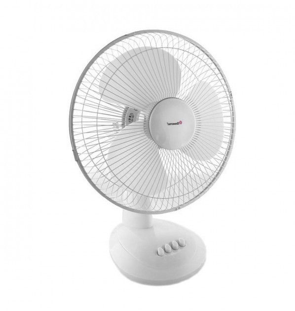 Вентилятор настольный универсальный компактный DOMOTEC MS-1626 White, с автоповоротом,3 скоростных режима, бесшумный портативный мощный электровентилятор 40 Вт