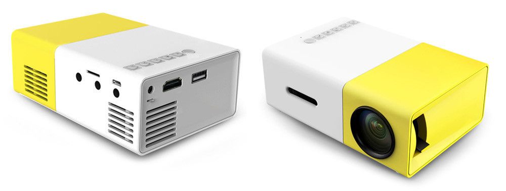 Портативный мини проектор мультимедийный с динамиком Led Projector YG300 Full HD
