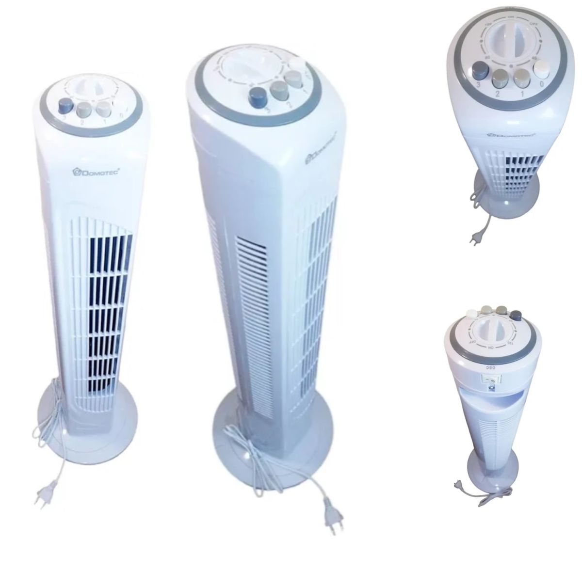 Бесшумный Напольный Вентилятор DOMOTEC MS-1627 White TOWER FAN с таймером отключения, 3 режима скорости, колонный эффективный вентилятор для дома и офиса