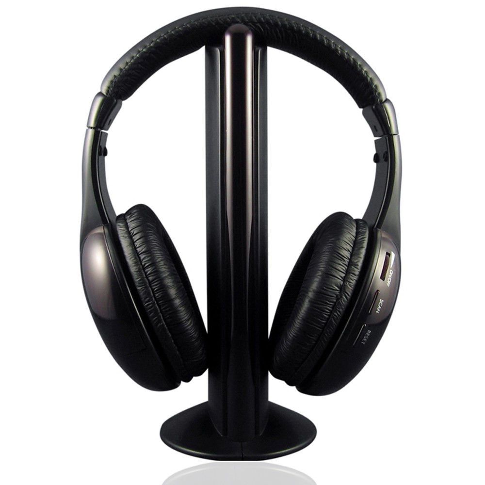 Беспроводные наушники с ФМ-приемником MH2001 5-in-1 Hi-Fi S-XBS Wireless Headphones w/FM