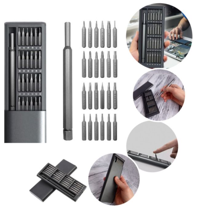 Набор многофункциональных отверток 25в1 магнитные биты Phillips Torx Hex Precision DIY в кейсе, Отвертка с насадками для работ с мелкими деталями