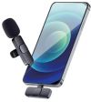 Петличный беспроводной микрофон К8 для смартфона PowerMe Wireless Mic iOS с Type-C, Микрофон петличка на одежду с шумоподавлением