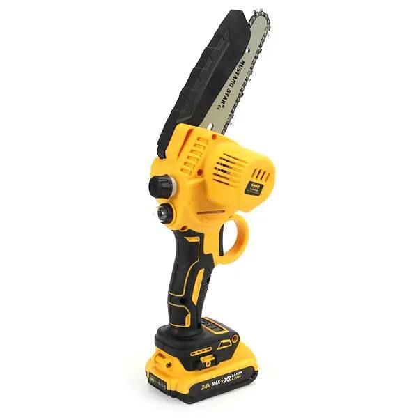 Аккумуляторная цепная мини пила DeWalt DCM160N 24V 4AH шина 20 см на 2 аккумулятора 8" дюймов с автоматической смазкой цепи в кейсе, Веткорез деволт