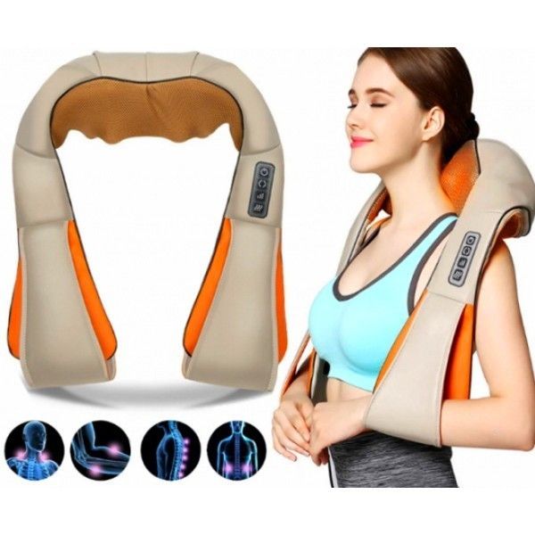 Роликовый массажер для шеи, плеч и спины Massager of Neck Kneading